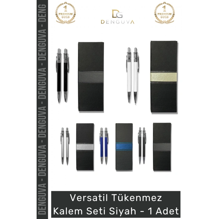 #KalemSeti Mat Prestijli Ofis Şıklığı Profesyonel Yazım Takımı Tükenmez Kalem Seti Siyah 1 Adet