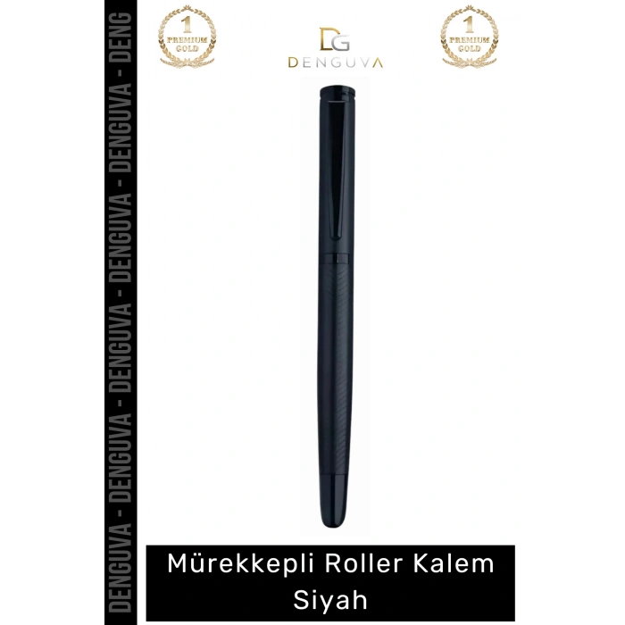#Kalem Şık Tasarım Lüks Ofis Kırtasiye Kurumsal Hediye Kaliteli Saf Mürekkepli Roller Kalem Siyah - 1 Adet