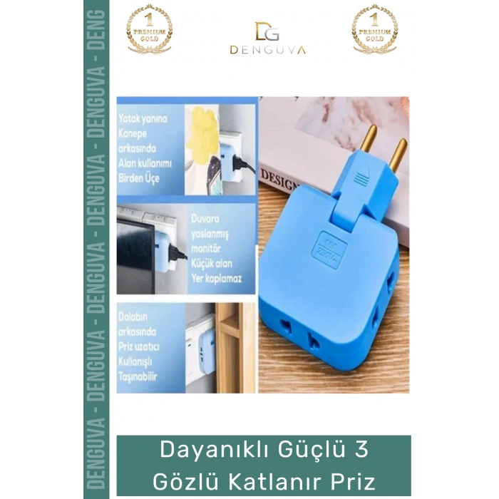 #Priz Modern Estetik Elektrik Ünitesi Ergonomik Katlanır Gövde Güçlü 3 Gözlü Katlanır Priz