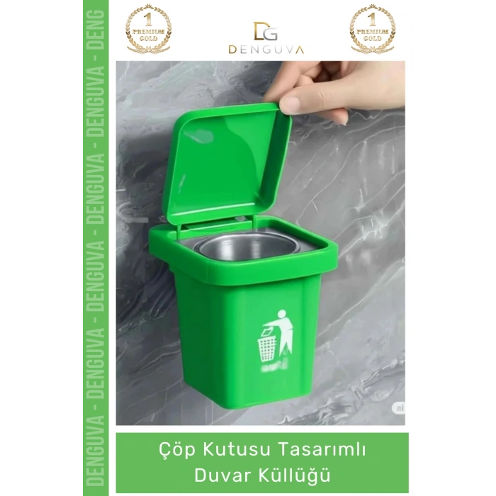 #Küllük Modern Metal Hazneli Dekoratif Kapaklı Askılı Mekan Çöp Kutusu Tasarımlı Duvar Küllüğü