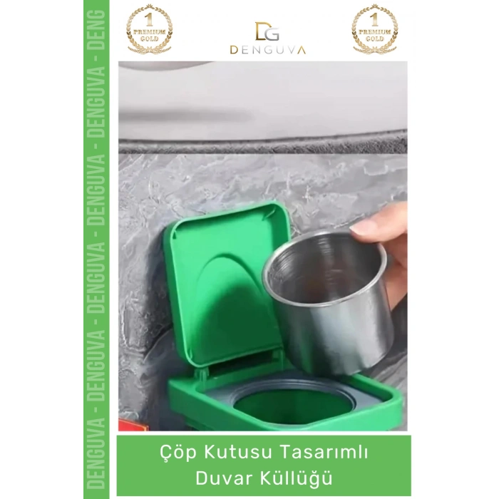 #Küllük Modern Metal Hazneli Dekoratif Kapaklı Askılı Mekan Çöp Kutusu Tasarımlı Duvar Küllüğü