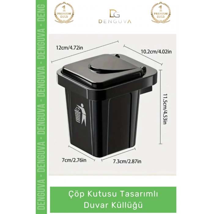 #Küllük Modern Metal Hazneli Dekoratif Kapaklı Askılı Mekan Çöp Kutusu Tasarımlı Duvar Küllüğü