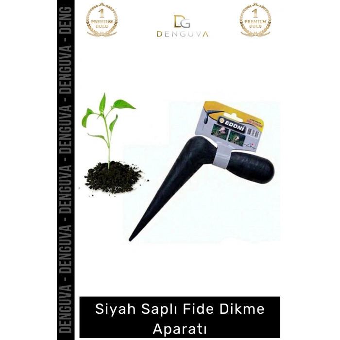 #FideAparatı Manuel Dikim Aleti Bahçe El Aleti Ergonomik Saplı Dayanıklı Siyah Gövde Fide Dikme Aparatı