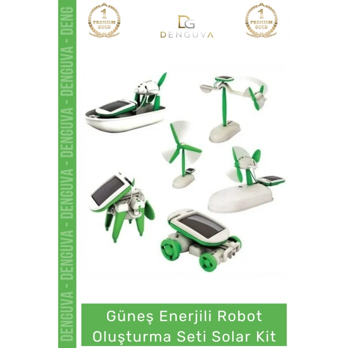 #SolarSet STEM Eğitici Robotik Hobi Fen Set Güneş Enerjili Robot Oluşturma Seti Solar Kit 6 in 1