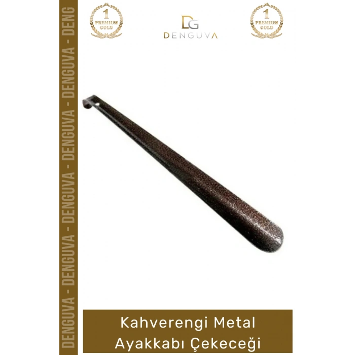 #Kerata 65 cm Ekstra Uzun Boy Kahverengi Sağlam Çelik Ergonomik Konforlu Metal Ayakkabı Çekeceği