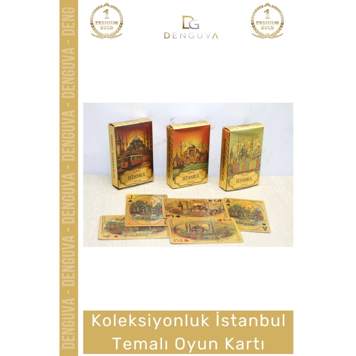 #İskambil Lüks Hediye İskambil Destesi Kaliteli Şık Baskı Serisi Modern İstanbul Temalı Oyun Kartı
