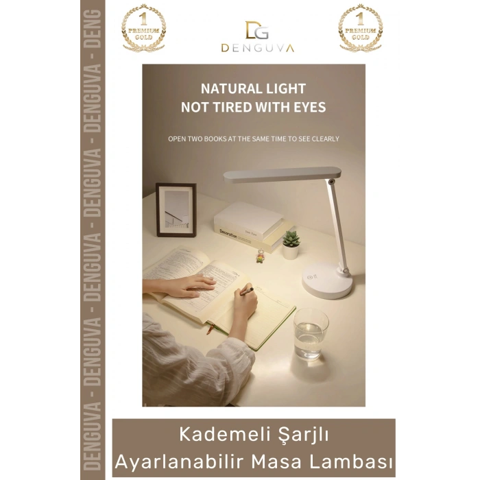 #MasaLambası 40 LED Dokunmatik Şarjlı Göz Yormayan Ofis Tipi Ayarlanabilir Renk Tonu Parlaklık