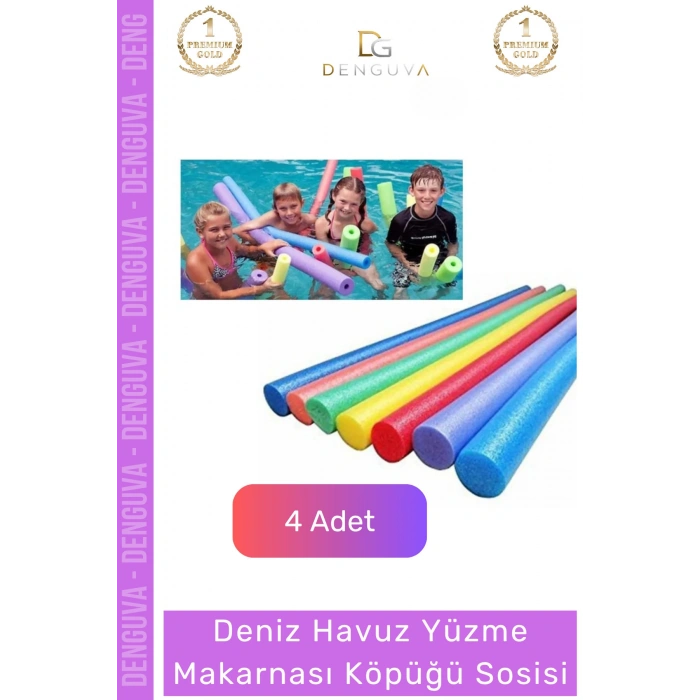 #YüzmeKöpüğü Pratik Katlanabilir Havuz Yüzme Makarnası Köpüğü Sosisi - 4 Adet