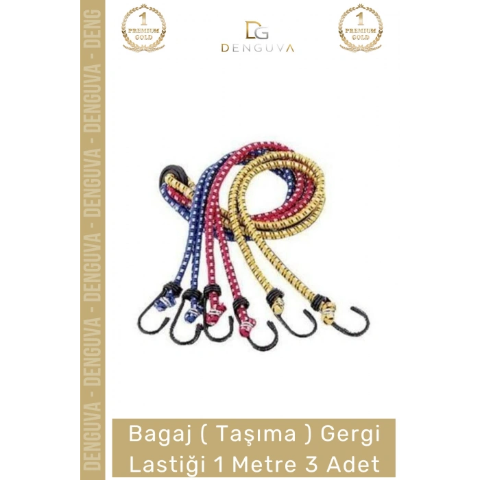 #TaşımaLastği Dayanıklı Esnek Kancalı Yük Sabitleme Güvenli Mukavemetli Taşıma Gergi Lastiği 1 Mt - 3 Adet