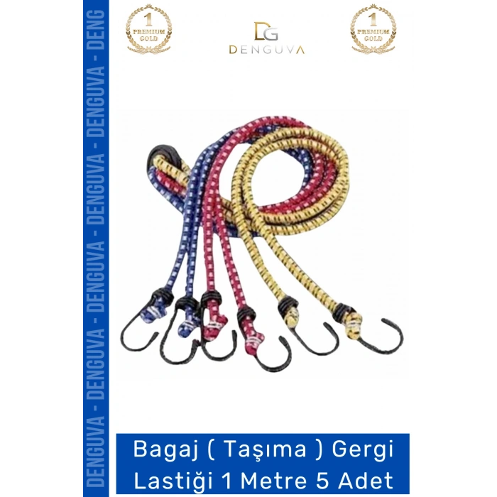 #TaşımaLastği Dayanıklı Esnek Kancalı Yük Sabitleme Güvenli Mukavemetli Taşıma Gergi Lastiği 1 Mt - 5 Adet