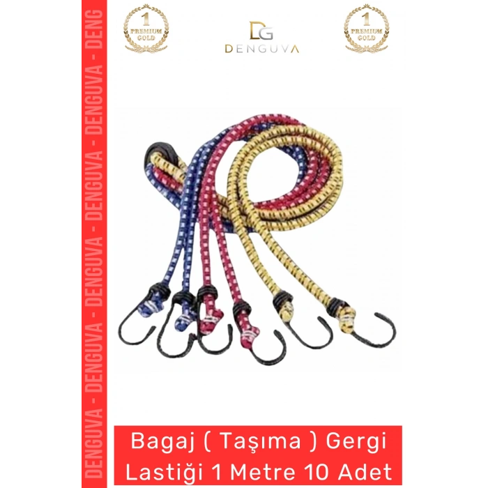 #TaşımaLastği Dayanıklı Esnek Kancalı Yük Sabitleme Güvenli Mukavemetli Taşıma Gergi Lastiği 1 Mt - 10 Adet