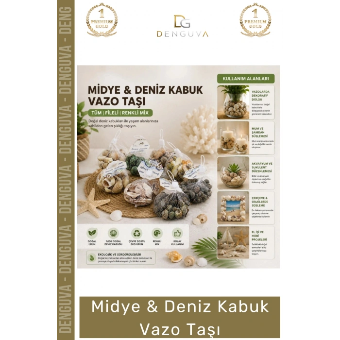 #DenizKabuğu 100 Doğal Dekoratif Marine Rüstik Ekolojik Estetik Şık Deniz Kabuğu Fileli Renkli Mix