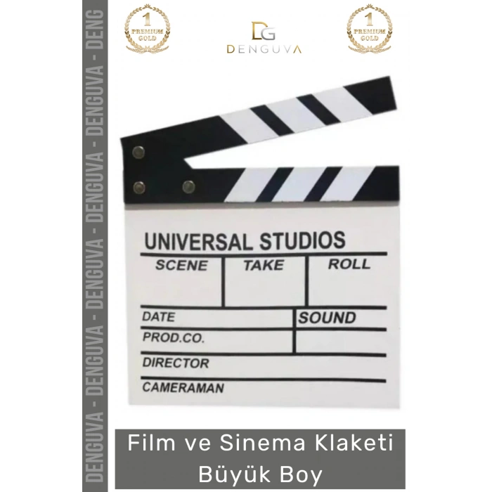 #Klaket Profesyonel Prodüksiyon Ahşap Film Çekim Dekoratif Aksesuar Sinema Klaketi Büyük Boy