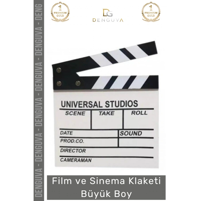 #Klaket Profesyonel Prodüksiyon Ahşap Film Çekim Dekoratif Aksesuar Sinema Klaketi Büyük Boy