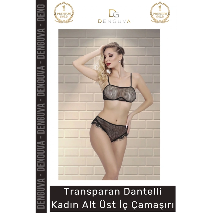 #FanteziGiyim Dantel Detaylı Transparan Zarif Yerli Kaliteli Estetik Set Alt Üst Kadın İç Çamaşırı