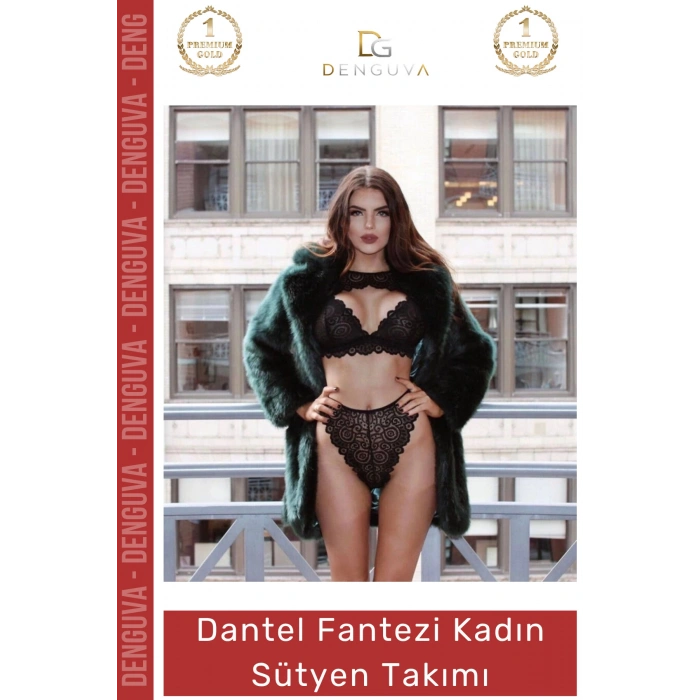#FanteziSütyen Siyah Dantelli Sezon Zarif Şık Seksi Çekici Rahat Feminen Fantezi Kadın Sütyen Takım