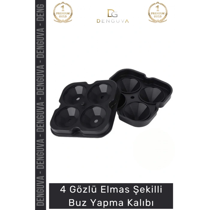 #BuzKalıbı Silikon Kokteyl Sunum Gı Uyumlu Esnek Dayanıklı Elmas Şekilli Buz Yapma Kalıbı Buzluk