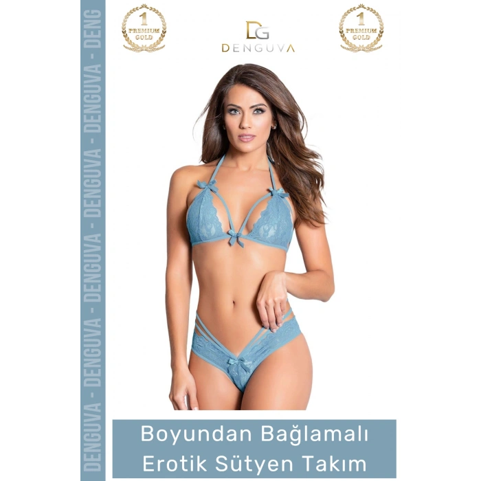 #FanteziSütyen Yeni Sezon Fantezi Seksi Dantel Tasarım Şık Zarif Boyundan Bağlamalı Fantezi Sütyen Takım