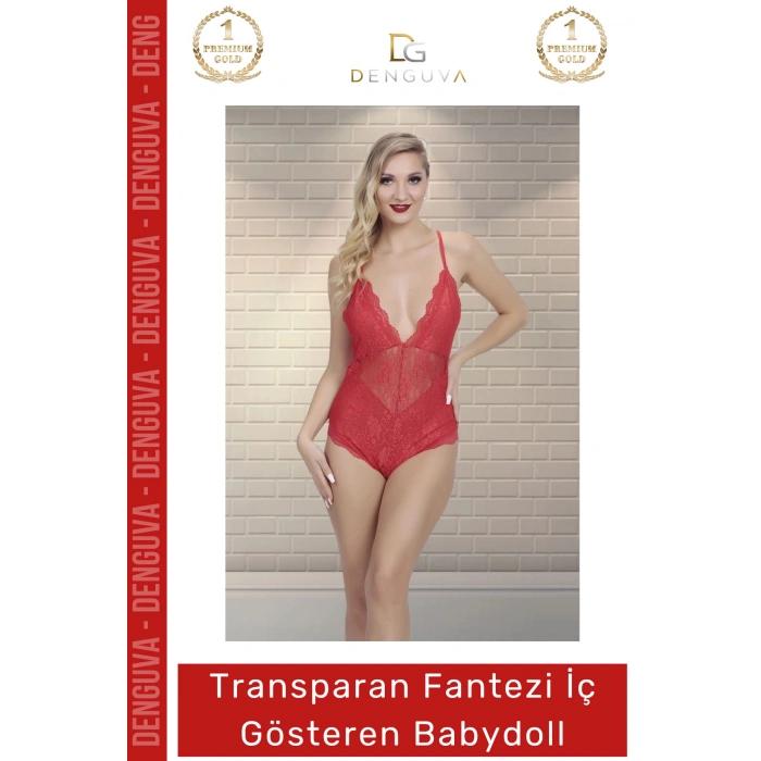 #FanteziGecelik Dantel Detaylı Transparan Feminen Çekici Fantazi Gecelik Lüks İç Gösteren Şık Babydoll