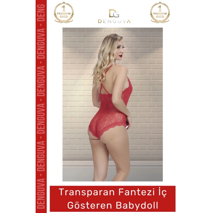 #FanteziGecelik Dantel Detaylı Transparan Feminen Çekici Fantazi Gecelik Lüks İç Gösteren Şık Babydoll