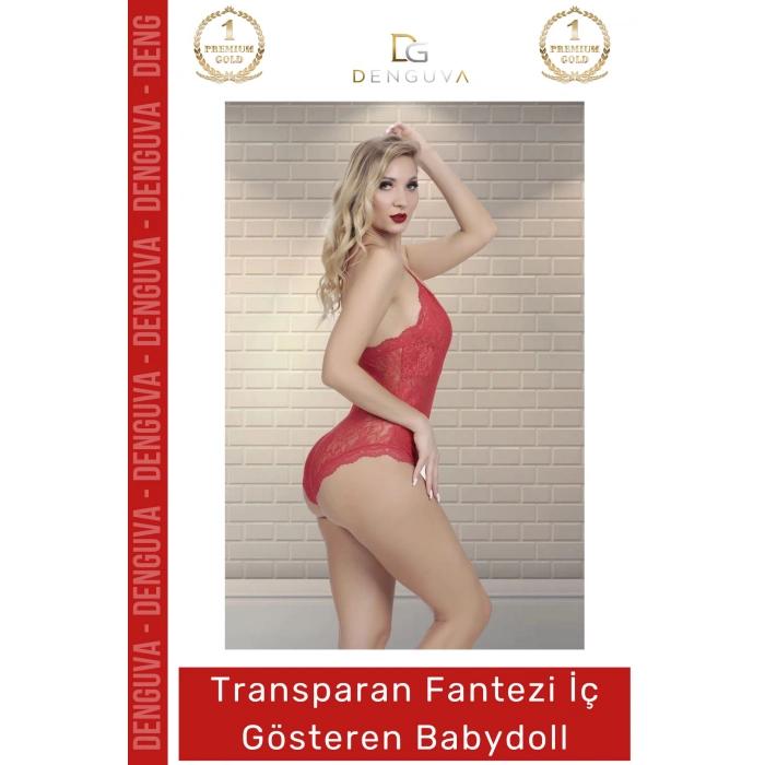 #FanteziGecelik Dantel Detaylı Transparan Feminen Çekici Fantazi Gecelik Lüks İç Gösteren Şık Babydoll