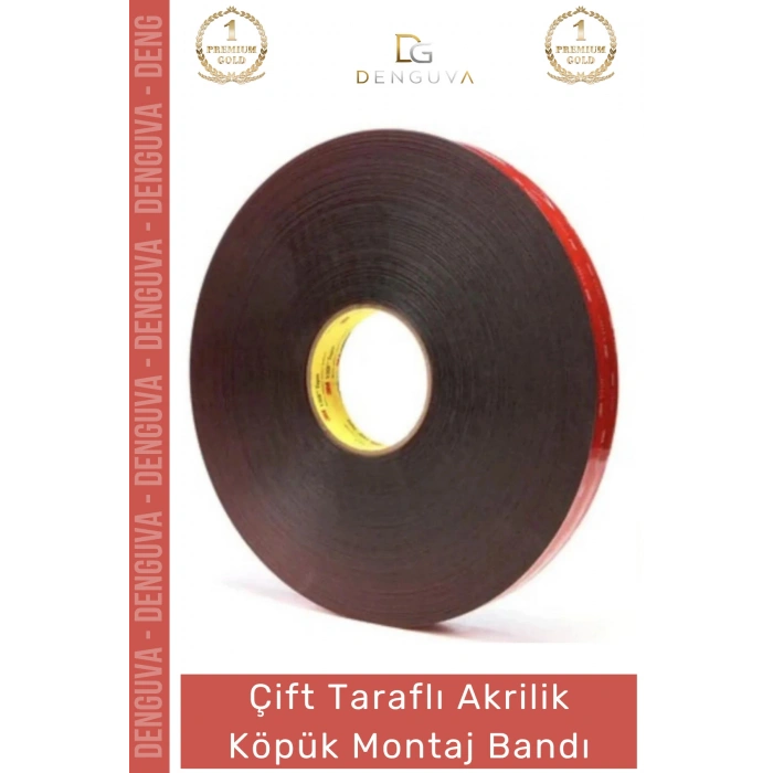 #MontajBandı Çift Taraflı Güçlü PE Köpük Akrilik Yapışkanlı Sabitleme Montaj Bandı 19mm X 2mt - 1 Adet