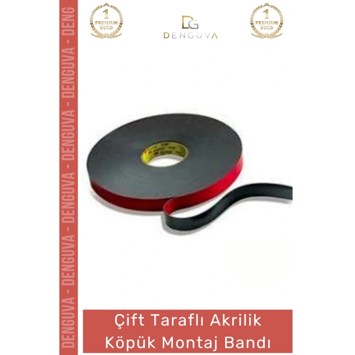 #MontajBandı Çift Taraflı Güçlü PE Köpük Akrilik Yapışkanlı Sabitleme Montaj Bandı 19mm X 2mt - 1 Adet