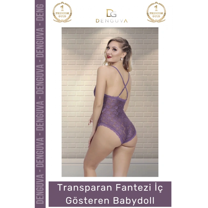 #FanteziBabydoll Dantel Detaylı Lüks Tasarım Kaliteli Feminen Çekici Transparan İç Gösteren Şık Babydoll