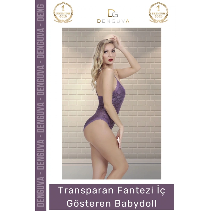 #FanteziBabydoll Dantel Detaylı Lüks Tasarım Kaliteli Feminen Çekici Transparan İç Gösteren Şık Babydoll