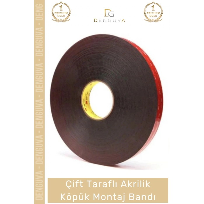 #MontajBandı Çift Taraflı Güçlü PE Köpük Akrilik Yapışkanlı Sabitleme Montaj Bandı 19mm X 2mt - 3 Adet