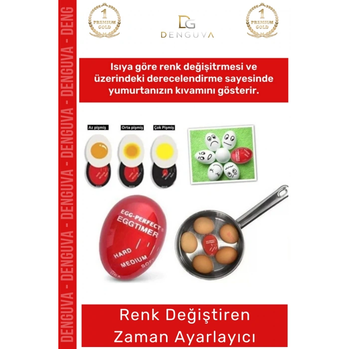 #PişirmeZamanlayıcı Renk ğiştiren Isıya Duyarlı Pratik Rafadan Kayısı Yumurta Pişirme Zamanlayıcı - 1 Adet