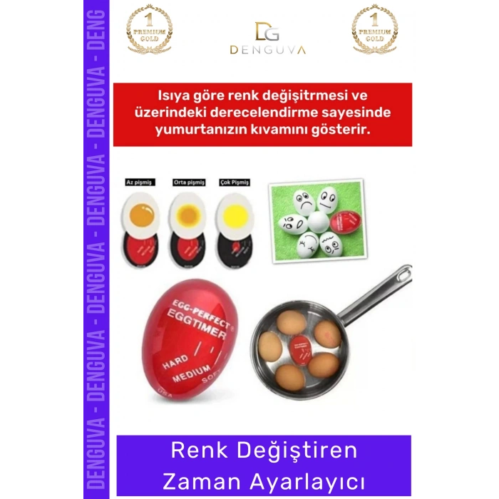 #PişirmeZamanlayıcı Renk ğiştiren Isıya Duyarlı Pratik Rafadan Kayısı Yumurta Pişirme Zamanlayıcı - 2 Adet