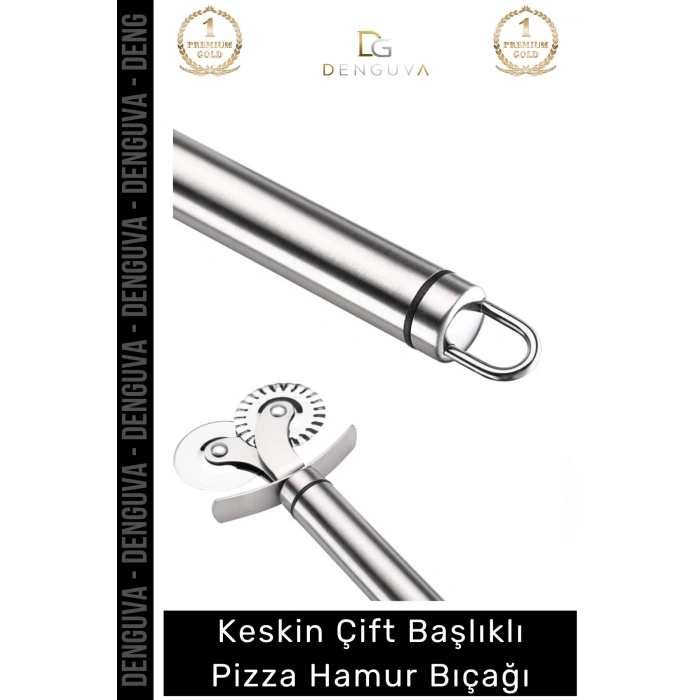 #HamurBıçağı Paslanmaz Çelik Keskin Profesyonel Mutfak Pratik Hamur Çift Başlıklı Pizza Hamur Bıçağı