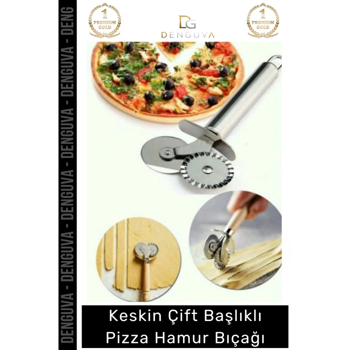 #HamurBıçağı Paslanmaz Çelik Keskin Profesyonel Mutfak Pratik Hamur Çift Başlıklı Pizza Hamur Bıçağı