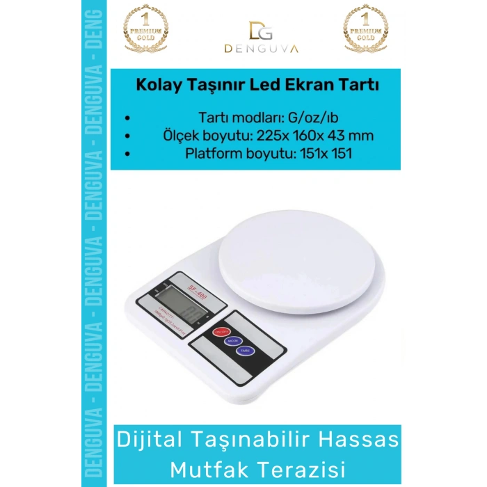 #Terazi 10kg Kapasite Dijital Lcd Ekranlı Sayma Fonksiyonlu Dara Modlu Hassas Mutfak Terazisi
