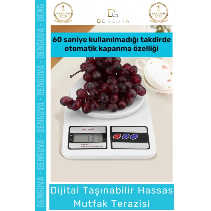 #Terazi 10kg Kapasite Dijital Lcd Ekranlı Sayma Fonksiyonlu Dara Modlu Hassas Mutfak Terazisi