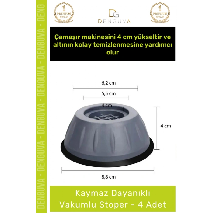 #AyakPedi Titreşim Önleyici Gürültü Emici Kaymaz Taban Çamaşır Bulaşık Makinesi 4 Adet Ayak Pedi