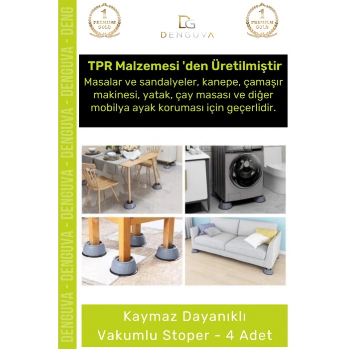#AyakPedi Titreşim Önleyici Gürültü Emici Kaymaz Taban Çamaşır Bulaşık Makinesi 4 Adet Ayak Pedi