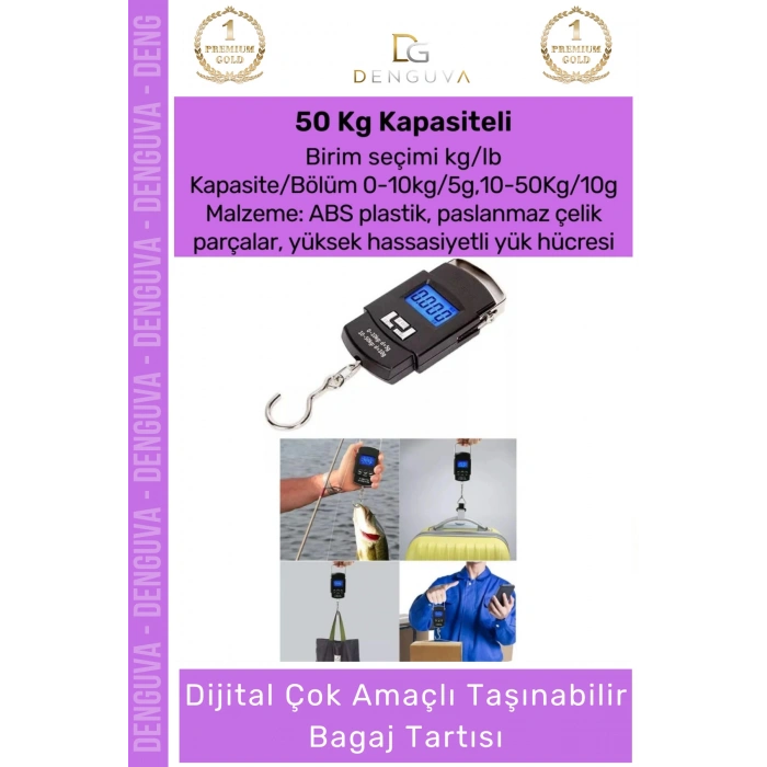 #Tartı Dijital Hassas Ölçüm Yapan Taşınabilir Kompakt ABS Plastik Gövdeli Bagaj Tartısı Max 30