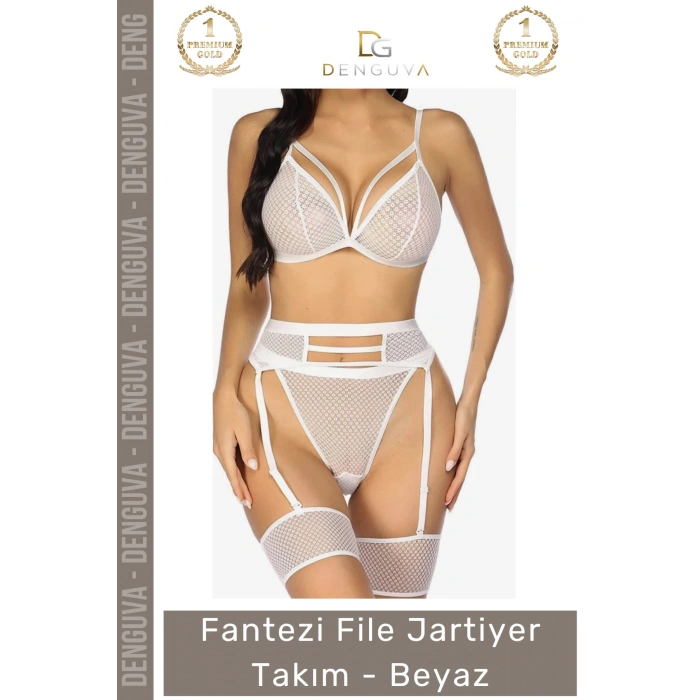 #JartiyerTakım Şık Seksi Dantel Detaylı Esnek Konforlu Kalite İç Giyim Fantezi File Jartiyer Takım
