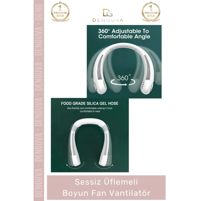 #BoyunFanı Taşınabilir Sessiz Şarjlı USB Mini Güçlü Giyilebilir Soğutucu Üflemeli Boyun Vantilatör