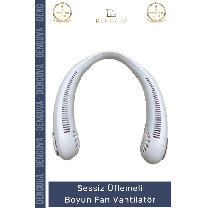 BoyunFanı Şarjlı Taşınabilir Mini USB Sessiz Fan Güçlü Motorlu Giyilebilir Şık Üflemeli Boyun Vantilatör