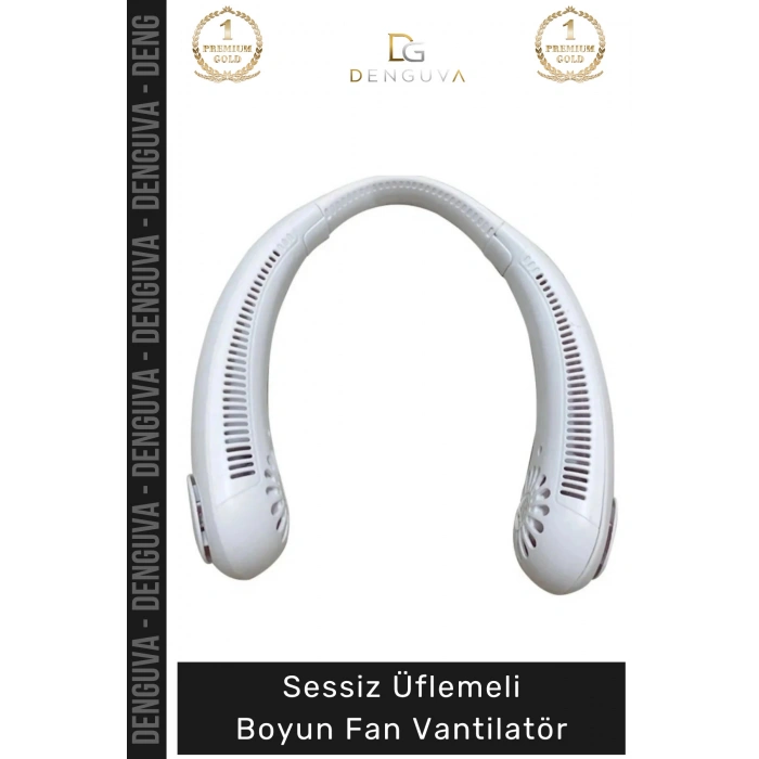 #BoyunFanı Güçlü Sessiz Şarj Edilebilir USB Giyilebilir Taşınabilir Mini Hava Üflemeli Boyun Vantilatörü