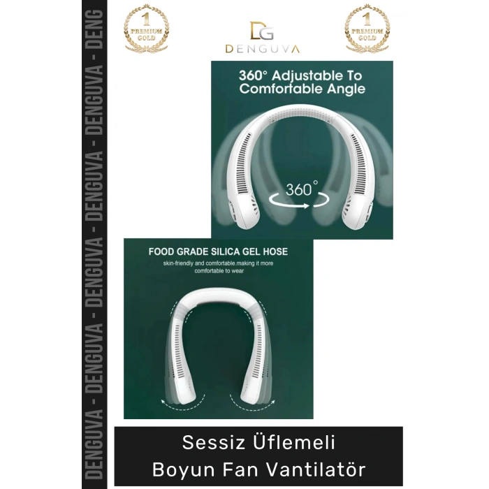 #BoyunFanı Güçlü Sessiz Şarj Edilebilir USB Giyilebilir Taşınabilir Mini Hava Üflemeli Boyun Vantilatörü