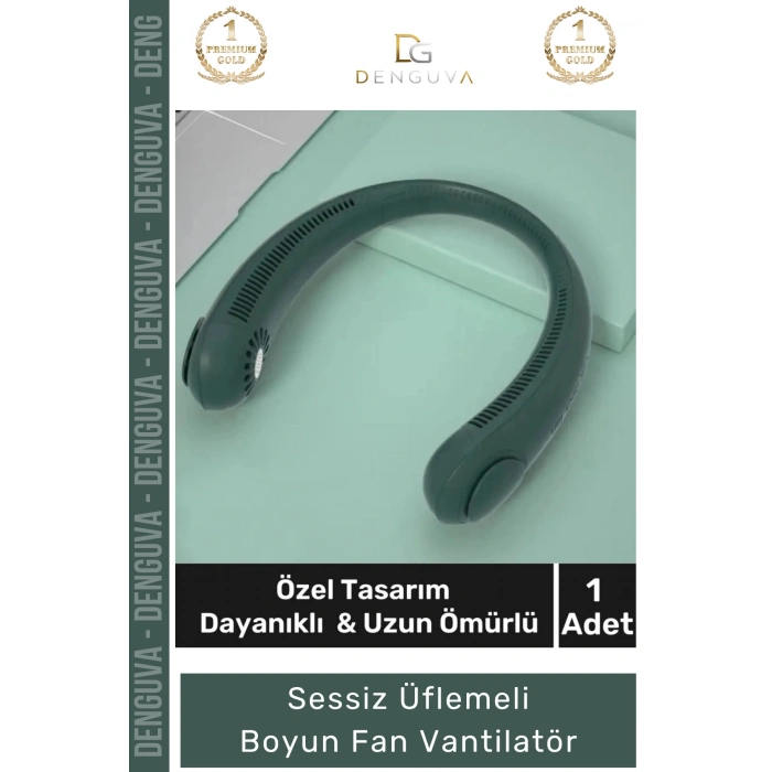 #BoyunFanı Güçlü Sessiz Şarj Edilebilir USB Giyilebilir Taşınabilir Mini Hava Üflemeli Boyun Vantilatörü