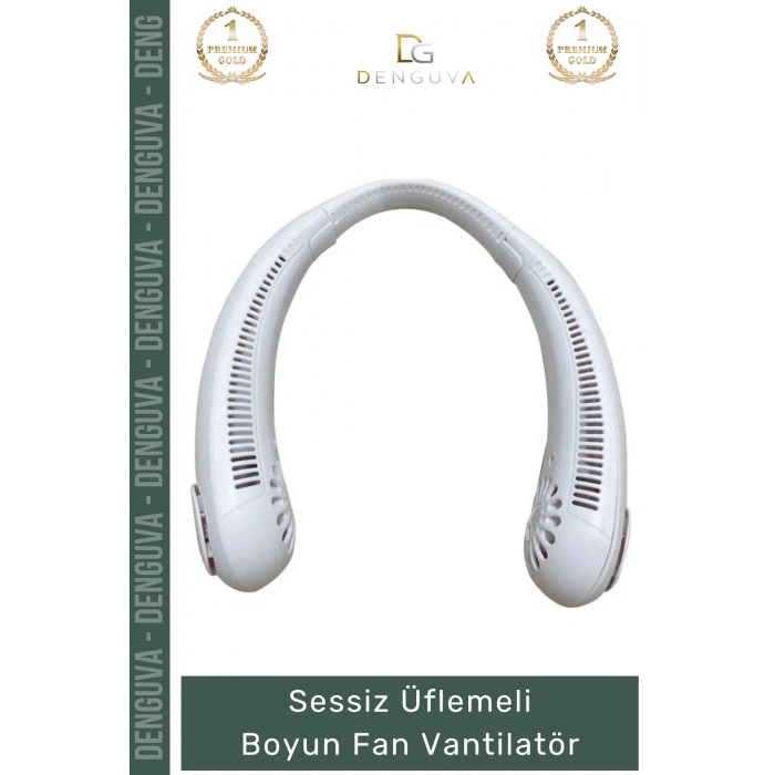 #BoyunFanı Güçlü Sessiz Şarj Edilebilir USB Giyilebilir Taşınabilir Mini Hava Üflemeli Boyun Vantilatörü