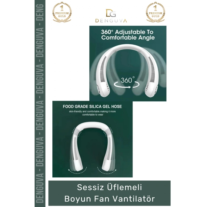 #BoyunFanı Güçlü Sessiz Şarj Edilebilir USB Giyilebilir Taşınabilir Mini Hava Üflemeli Boyun Vantilatörü