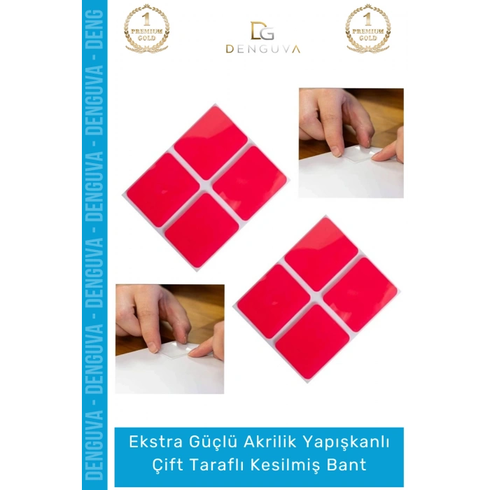 #Bant Profesyonel Güçlü Endüstriyel Montaj Sabitleme Çift Taraflı 25x30mm Asma Bant 12 Adet