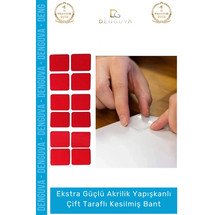 #Bant Profesyonel Güçlü Endüstriyel Montaj Sabitleme Çift Taraflı 25x30mm Asma Bant 12 Adet
