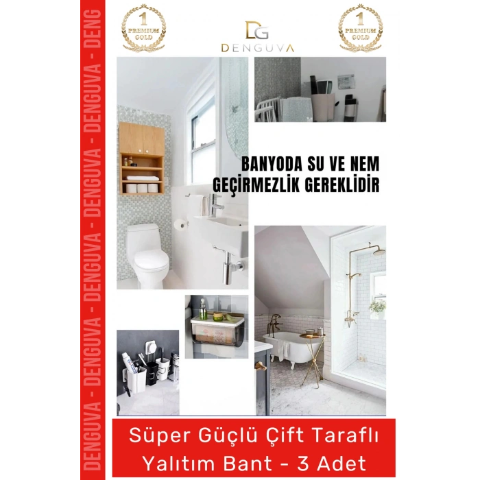 #Bant Nano VHB Şeffaf Güçlü Traceless Yıkanabilir Çift Taraflı Silikon Bant 18mm x 1,5m - 3 Adet
